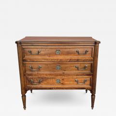 A French Louis XVI Style Walnut 3 Drawer Chest - 4029092