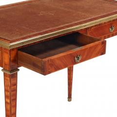 A French Louis XVI style Leather Top Bureau Plat Writing Desk C 1920  - 4328735