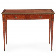 A French Louis XVI style Leather Top Bureau Plat Writing Desk C 1920  - 4328737