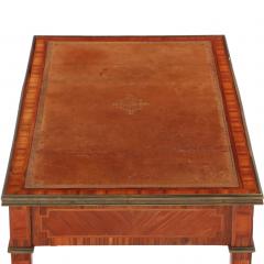 A French Louis XVI style Leather Top Bureau Plat Writing Desk C 1920  - 4328739