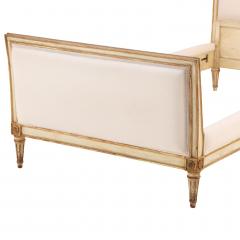 A French Louis XVI style Painted and Gilt Twin Bed C 1940  - 4742446