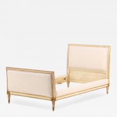 A French Louis XVI style Painted and Gilt Twin Bed C 1940  - 4742461