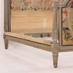A French Louis XVI style carved and painted full size bed 19th C  - 4098513
