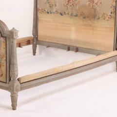 A French Louis XVI style carved and painted full size bed 19th C  - 4098514
