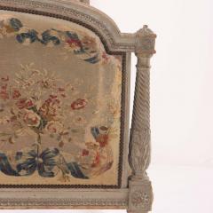 A French Louis XVI style carved and painted full size bed 19th C  - 4098515