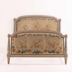 A French Louis XVI style carved and painted full size bed 19th C  - 4098517