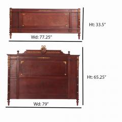 A French Louis XVI style king size headboard and footboard C 1900  - 4119298