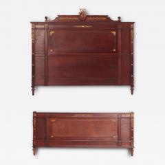 A French Louis XVI style king size headboard and footboard C 1900  - 4121127