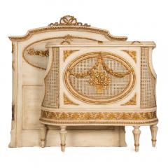 A French Louis XVI style painted and richly carved twin bed circa 1920 - 1886177