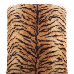 A French Lounge Chair with Faux Tiger Upholstery 19th C  - 4433531