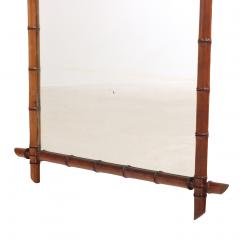 A French Maple Faux Bamboo Mirror C 1880  - 4415903