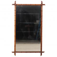 A French Maple Faux Bamboo Mirror C 1880  - 4415904