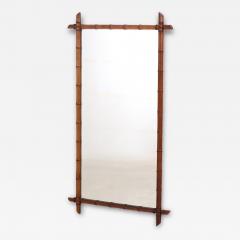 A French Maple Faux Bamboo Mirror C 1880  - 4419164