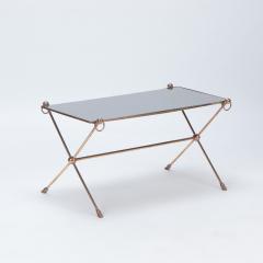 A French Mid Century brass opaline coffee table circa 1950  - 2712753