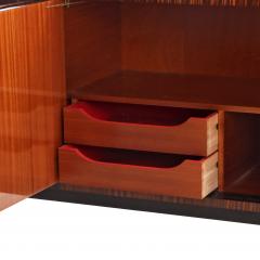 A French Modernist Macassar Ebony Sideboard Credenza Bar Cabinet C 1960  - 4324330