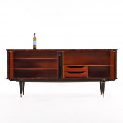 A French Modernist Macassar Ebony Sideboard Credenza Bar Cabinet C 1960  - 4324334