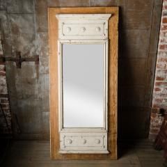 A French Neoclassical painted mirror panel nineteenth century on wooden board - 2170075