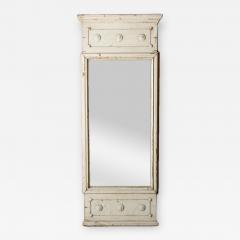 A French Neoclassical painted mirror panel nineteenth century on wooden board - 2170598