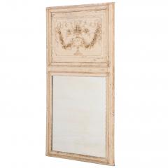 A French Neoclassical style Painted Wood Trumeau Mirror C 1890  - 4541016