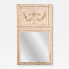 A French Neoclassical style Painted Wood Trumeau Mirror C 1890  - 4545246