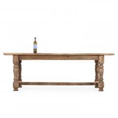 A French Oak Farm Trestle Table 19th C  - 4312613