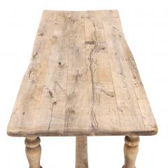 A French Oak Farm Trestle Table 19th C  - 4312615