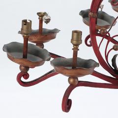 A French Painted Iron Chandelier C 1945  - 4705781