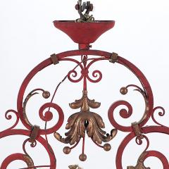 A French Painted Iron Chandelier C 1945  - 4705783