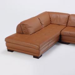 A French Roche Bobois leather sectional sofa  - 3596181
