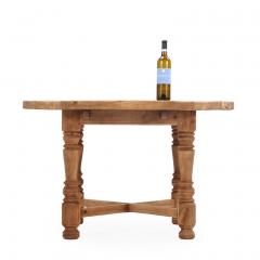 A French Round Oak Farm Table C 1900  - 4315457