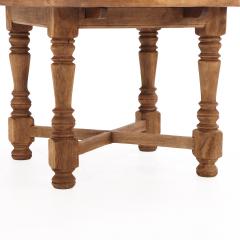 A French Round Oak Farm Table C 1900  - 4315458