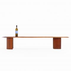 A French Sculptural Freeform Mahogany Coffee Table C 1975  - 4463335