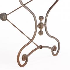 A French Steel and Iron Table with a Blue Stone Top C 1940  - 4328793