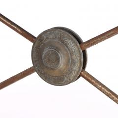A French Steel and Iron Table with a Blue Stone Top C 1940  - 4328794