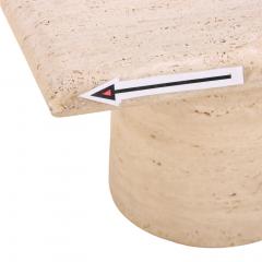 A French Travertine Coffee or End Table C 1960  - 4610651