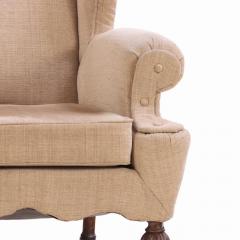 A French Tudor Style Walnut Wing Chair C 1900  - 4278083