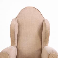 A French Tudor Style Walnut Wing Chair C 1900  - 4278084