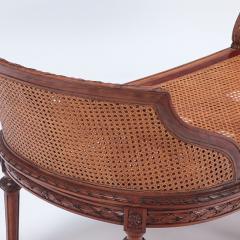 A French carved walnut chaise lounge in the Louis XVI style Circa 1900  - 3044417