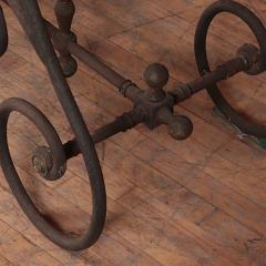 A French cast iron and marble bakers table early 20th C  - 3020009