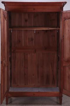 A French cherry armoire with inlay circa 1800  - 3781032