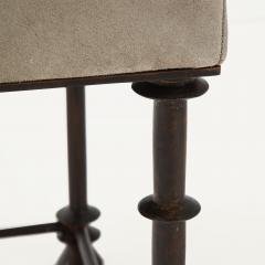 A French custom made bronze legged stool Contemporary  - 2643808