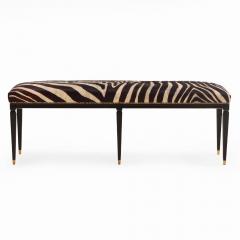 A French ebonized wooden bench C 1950  - 4119288
