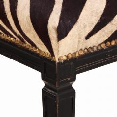 A French ebonized wooden bench C 1950  - 4119289