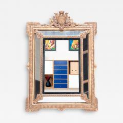A French gilt wood and gesso mirror with mirrored border Circa 1900  - 3045586