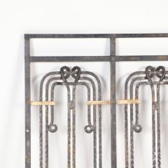 A French iron and bronze panel Designed by H Sauvage early 20th C  - 2842273