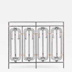 A French iron and bronze panel by the Architect H Sauvage early 20th C  - 2845825