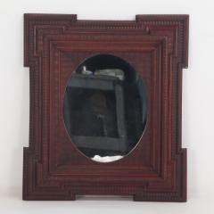 A French mahogany Dutch Ripple style mirror C 1890  - 4002656