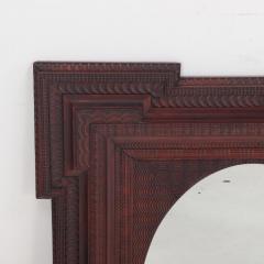 A French mahogany Dutch Ripple style mirror C 1890  - 4002659