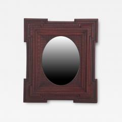 A French mahogany Dutch Ripple style mirror C 1890  - 4003976