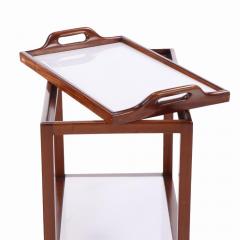 A French mahogany and milk glass bar serving table C 1960  - 4228595